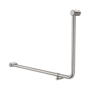 Nero Mecca Care 32mm DDA Accessible Toilet 90 Degree Bent Tube Grab Rail 600X1000mm, Brushed Nickel