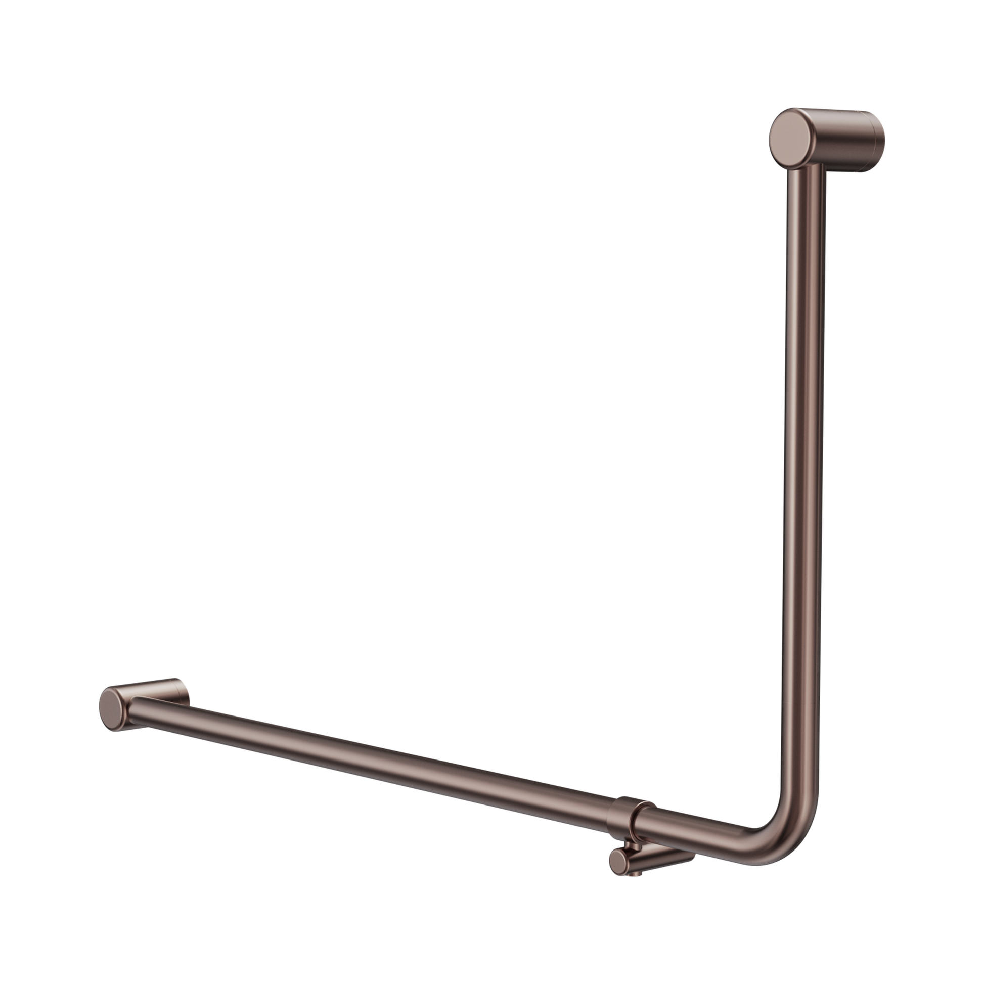 Nero Mecca Care 32mm DDA Accessible Toilet 90 Degree Bent Tube Grab Rail 600X1000mm, Brushed Bronze