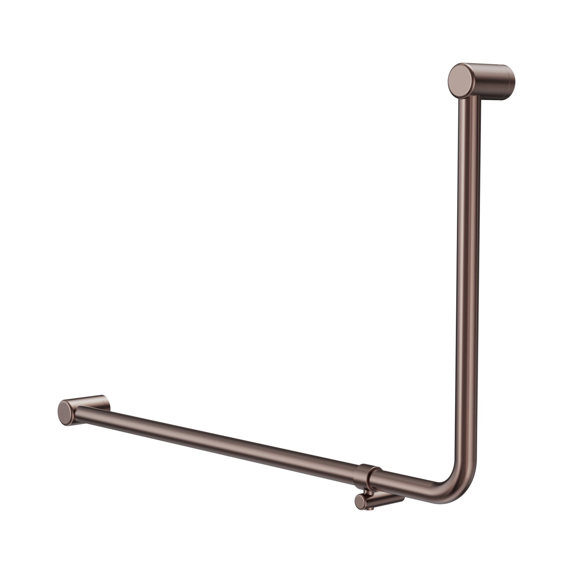 Nero Mecca Care 32mm DDA Accessible Toilet 90 Degree Bent Tube Grab Rail 600X1000mm, Brushed Bronze