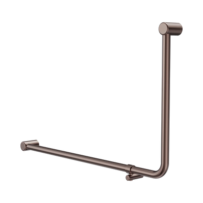 Nero Mecca Care 32mm DDA Accessible Toilet 90 Degree Bent Tube Grab Rail 600X1000mm, Brushed Bronze