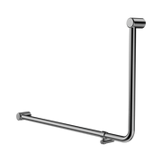 Nero Mecca Care 32mm DDA Accessible Toilet 90 Degree Bent Tube Grab Rail 600X1000mm, Chrome