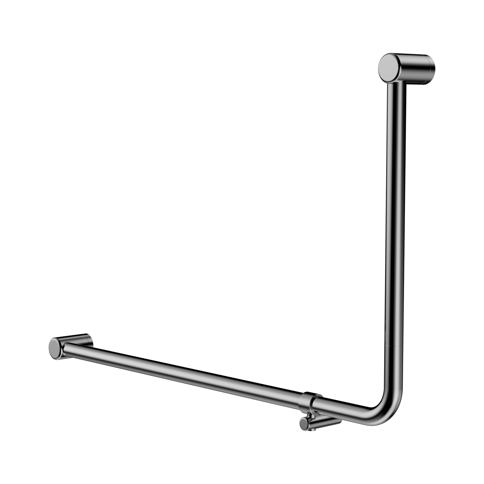 Nero Mecca Care 32mm DDA Accessible Toilet 90 Degree Bent Tube Grab Rail 600X1000mm, Chrome