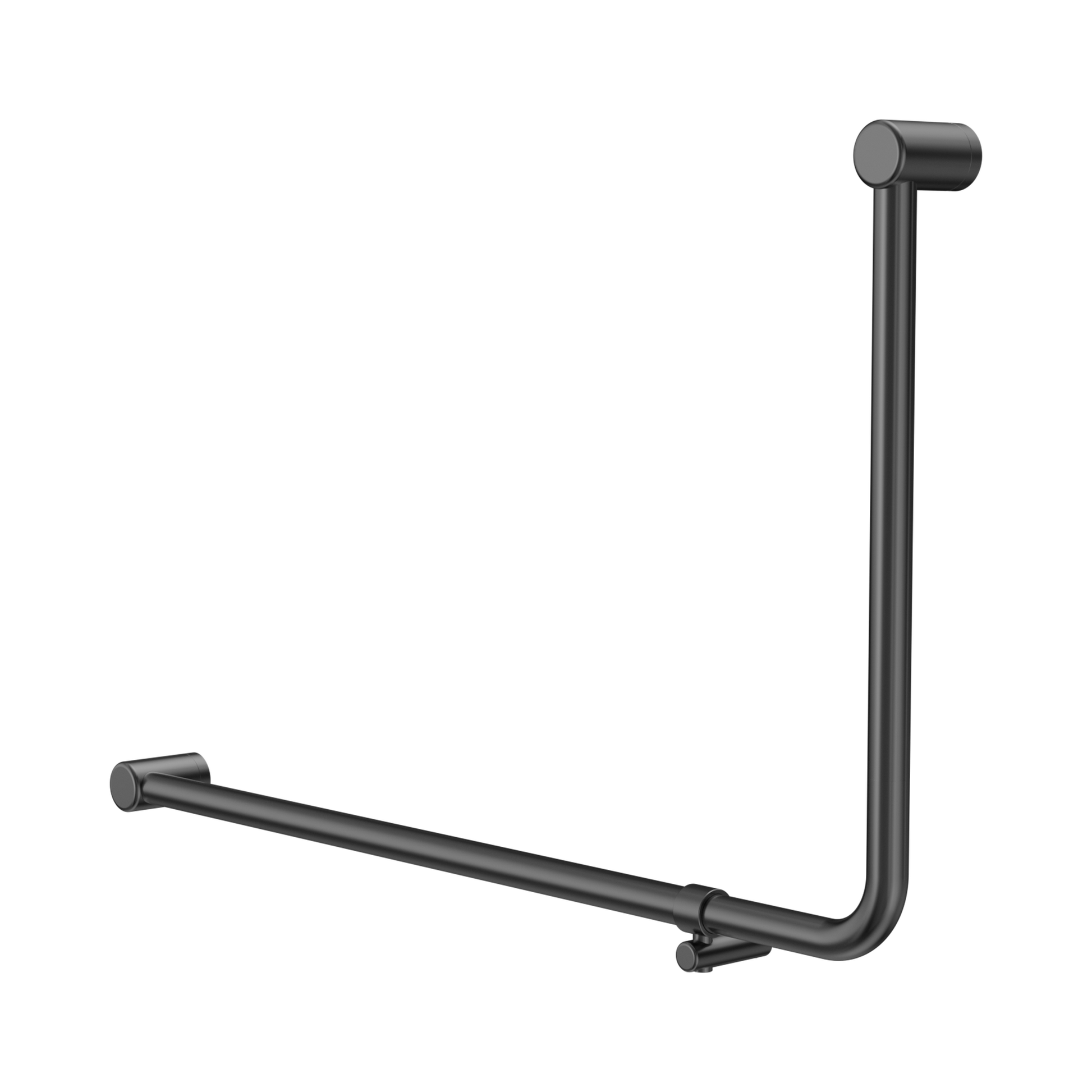 Nero Mecca Care 32mm DDA Accessible Toilet 90 Degree Bent Tube Grab Rail 600X1000mm, Gun Metal