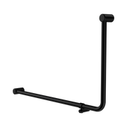 Nero Mecca Care 32mm DDA Accessible Toilet 90 Degree Bent Tube Grab Rail 600X1000mm, Matte Black