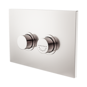 Nero Mecca Care Raised Disabled Care Pneumatic Flush Buttons Plate DDA Accessible Toilet Compliant, Brushed Nickel