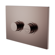 Nero Mecca Care Raised Disabled Care Pneumatic Flush Buttons Plate DDA Accessible Toilet Compliant, Brushed Bronze