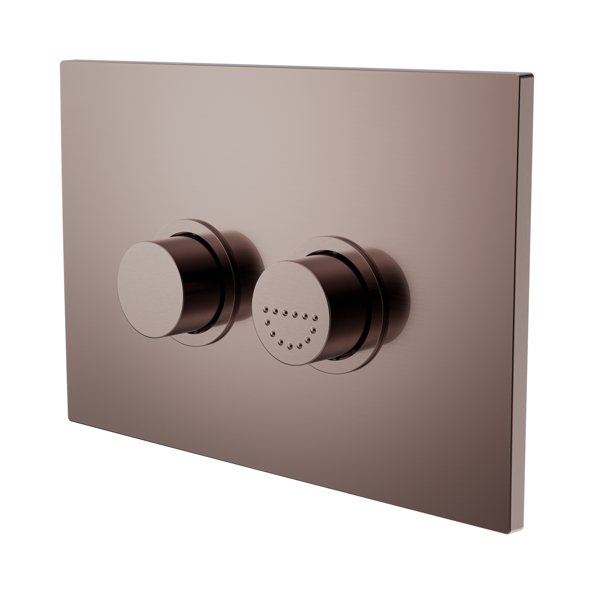 Nero Mecca Care Raised Disabled Care Pneumatic Flush Buttons Plate DDA Accessible Toilet Compliant, Brushed Bronze