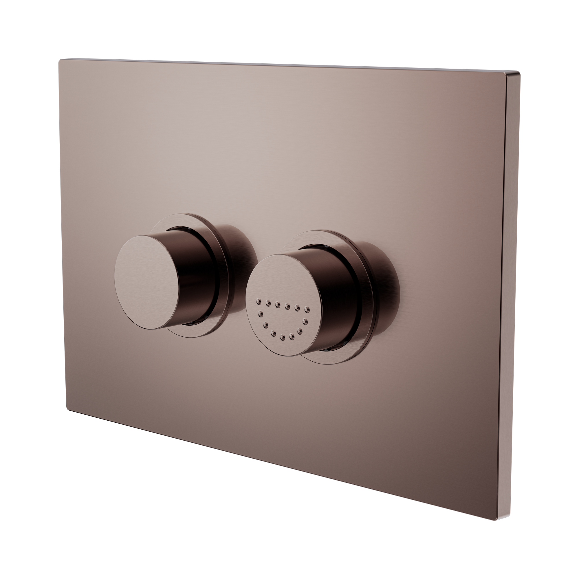 Nero Mecca Care Raised Disabled Care Pneumatic Flush Buttons Plate DDA Accessible Toilet Compliant, Brushed Bronze