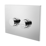 Nero Mecca Care Raised Disabled Care Pneumatic Flush Buttons Plate DDA Accessible Toilet Compliant, Chrome