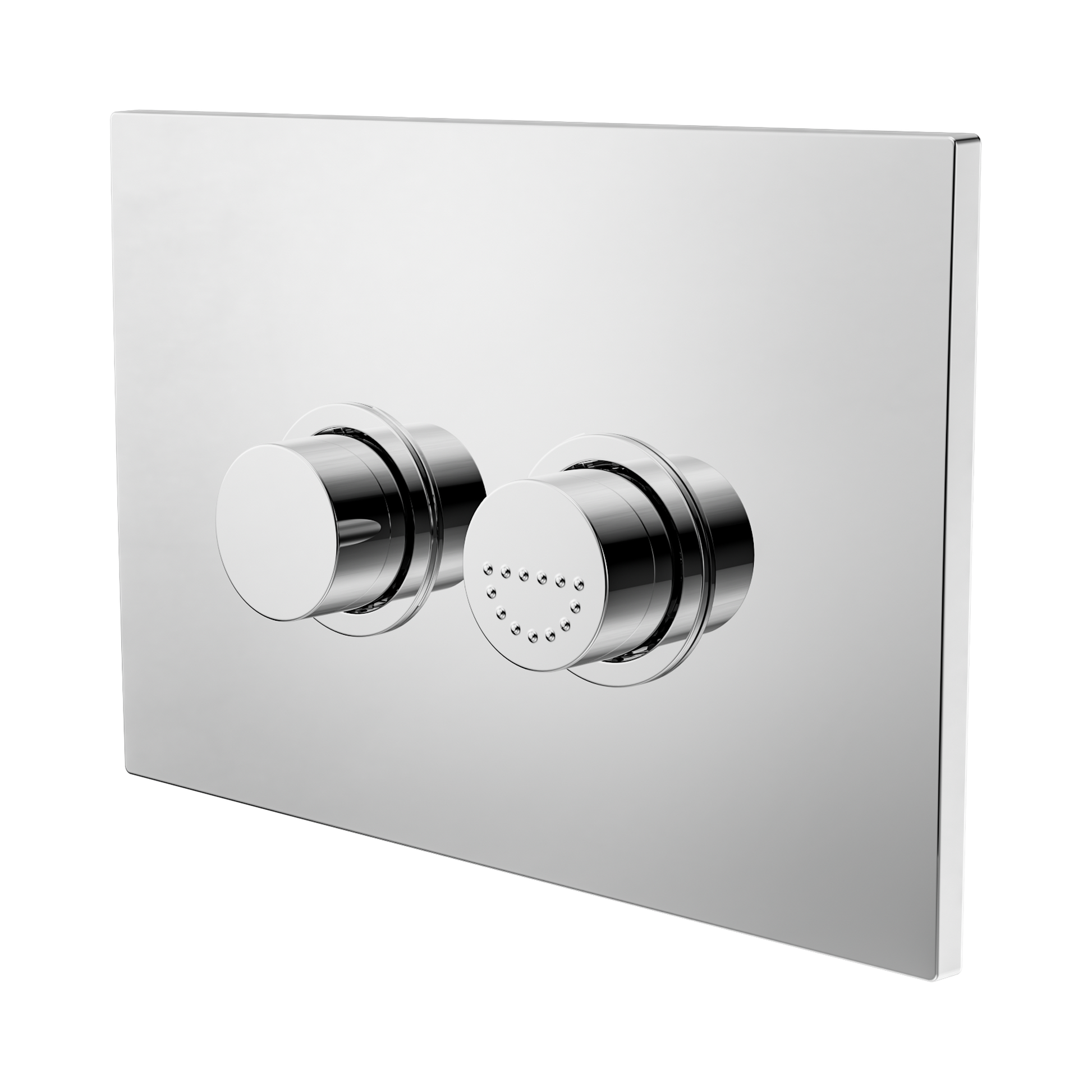 Nero Mecca Care Raised Disabled Care Pneumatic Flush Buttons Plate DDA Accessible Toilet Compliant, Chrome