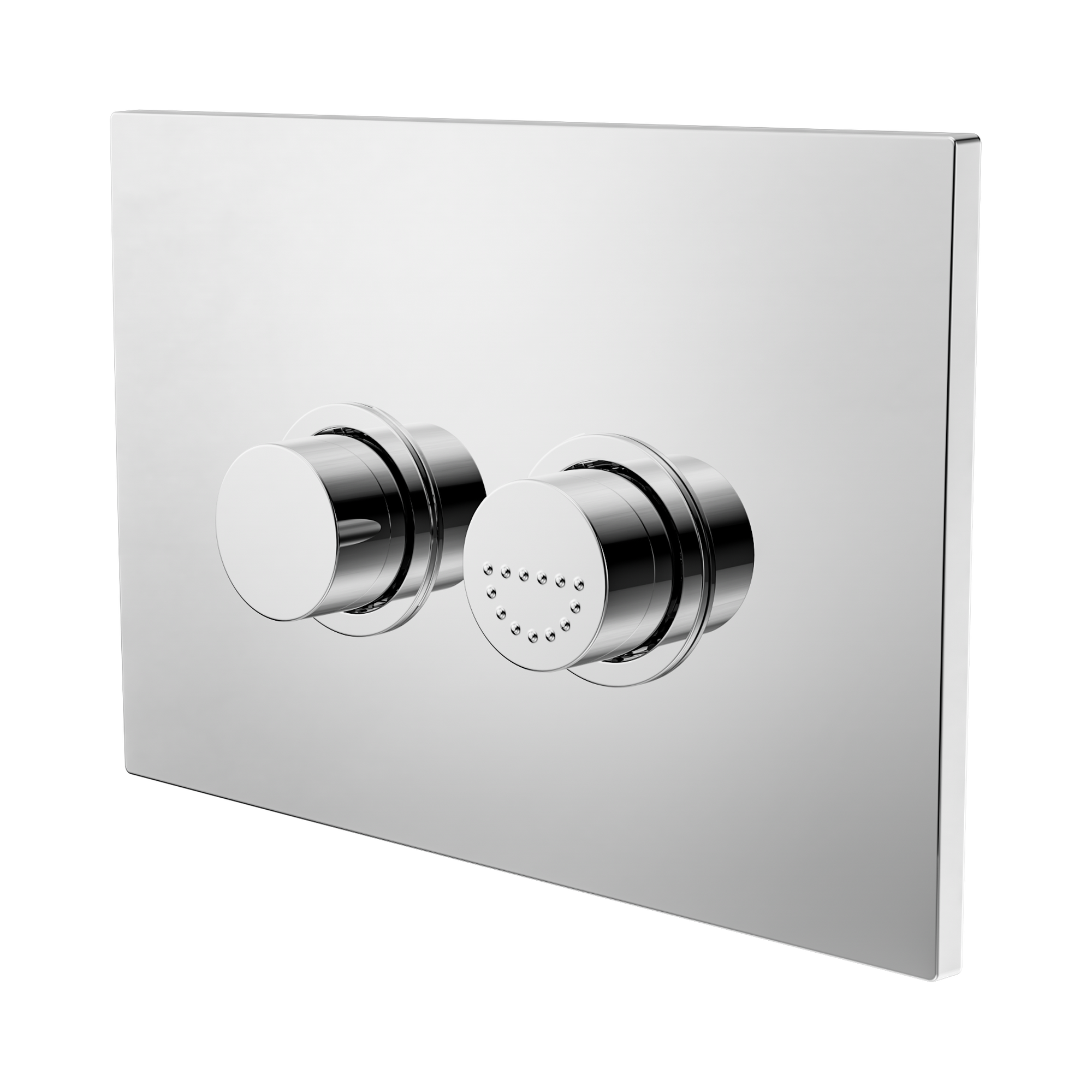 Nero Mecca Care Raised Disabled Care Pneumatic Flush Buttons Plate DDA Accessible Toilet Compliant, Chrome