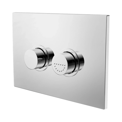 Nero Mecca Care Raised Disabled Care Pneumatic Flush Buttons Plate DDA Accessible Toilet Compliant, Chrome