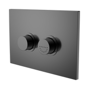 Nero Mecca Care Raised Disabled Care Pneumatic Flush Buttons Plate DDA Accessible Toilet Compliant, Gun Metal