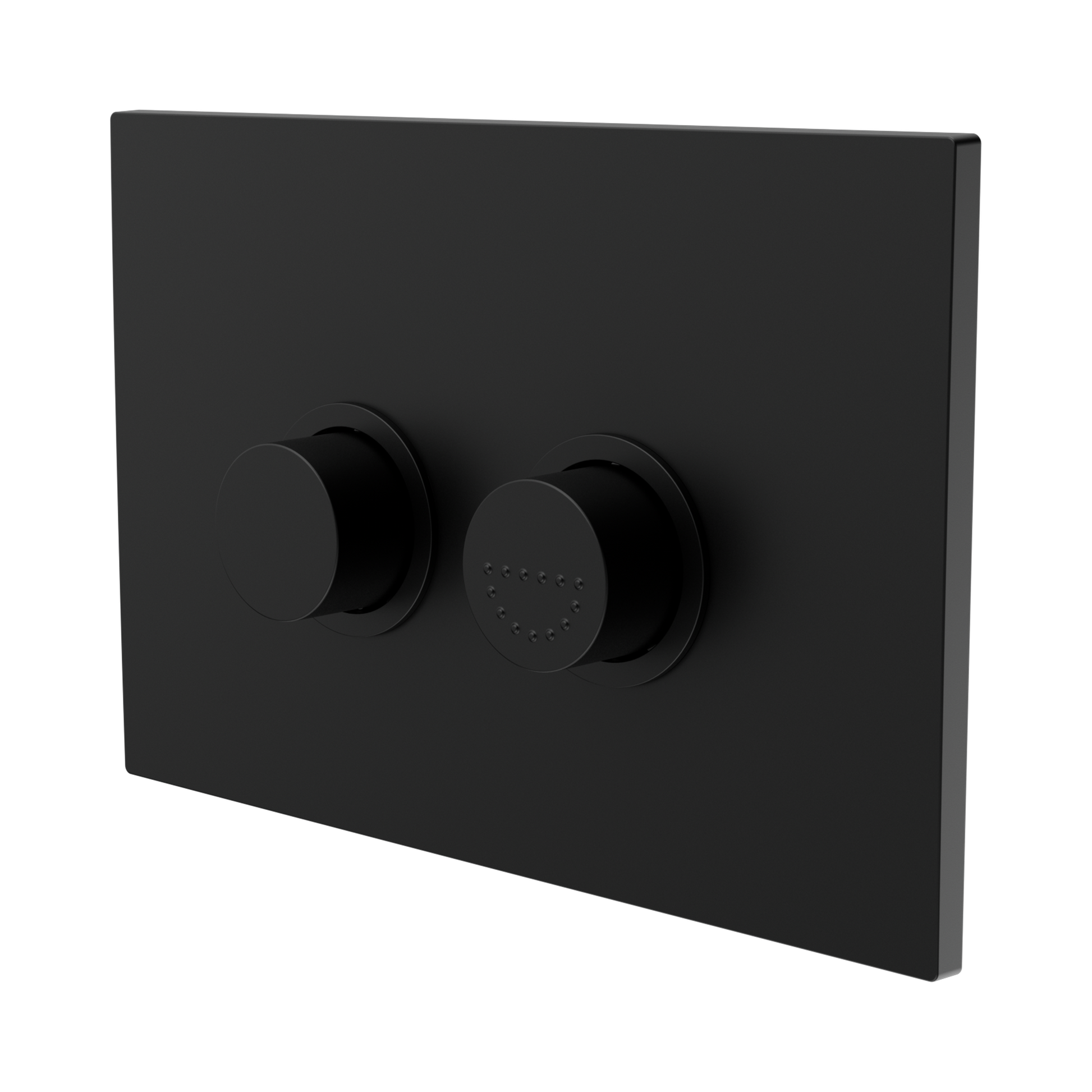 Nero Mecca Care Raised Disabled Care Pneumatic Flush Buttons Plate DDA Accessible Toilet Compliant, Matte Black
