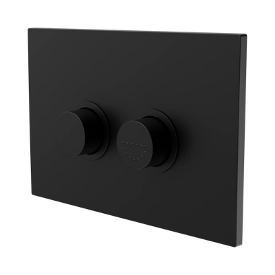 Nero Mecca Care Raised Disabled Care Pneumatic Flush Buttons Plate DDA Accessible Toilet Compliant, Matte Black