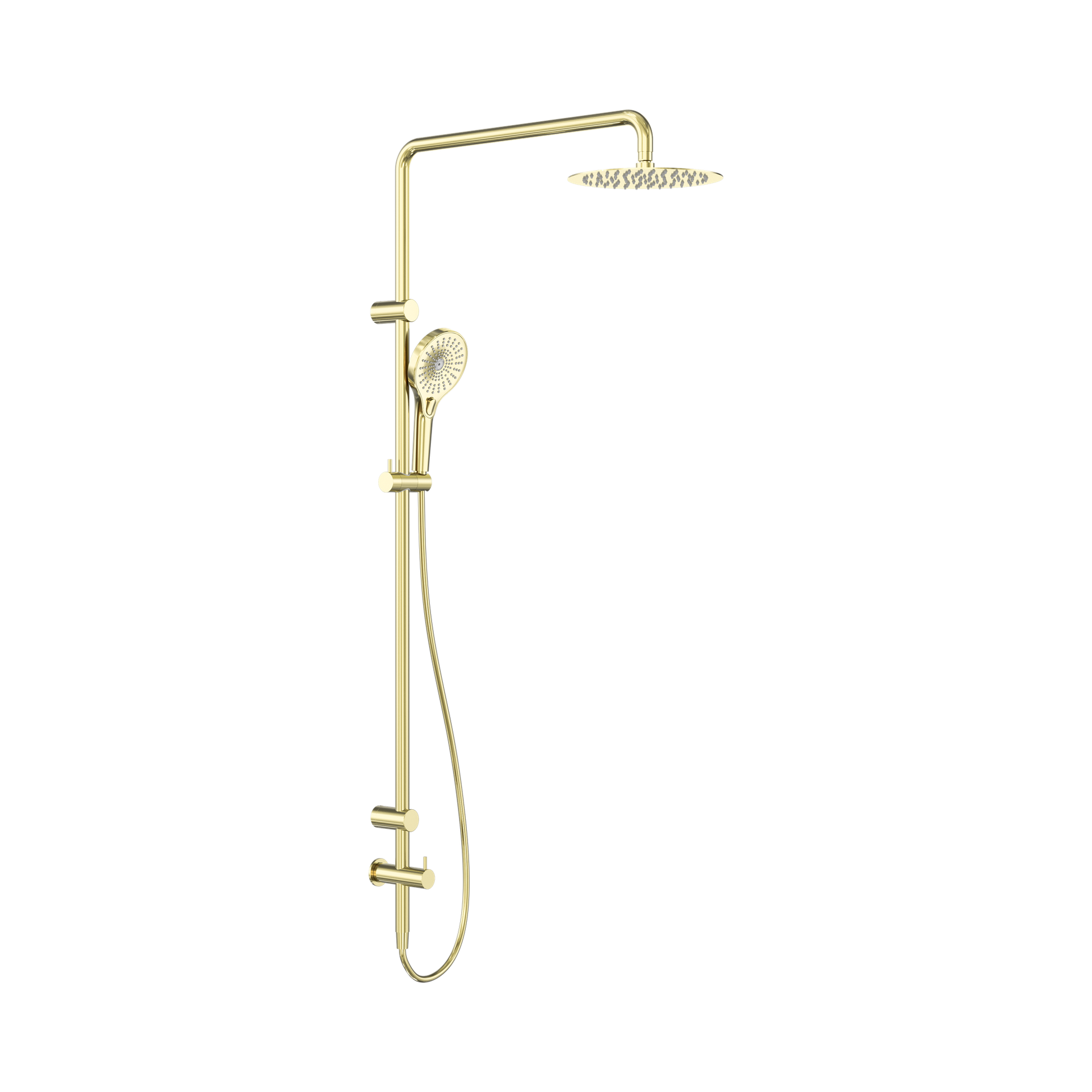 Nero Mecca Care 25mm Grab Rail 900mm Twin Shower Set, Brushed Gold