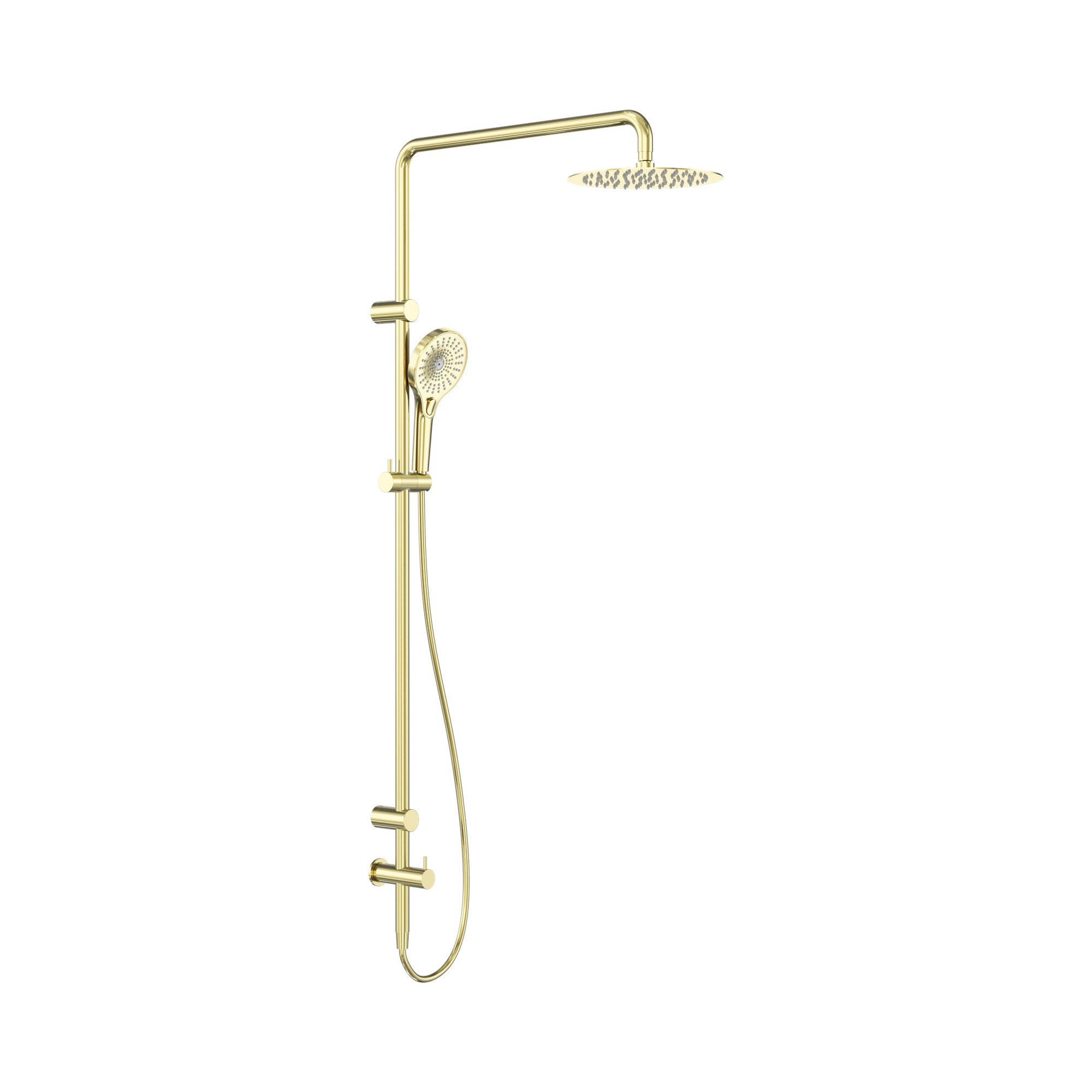 Nero Mecca Care 25mm Grab Rail 900mm Twin Shower Set, Brushed Gold
