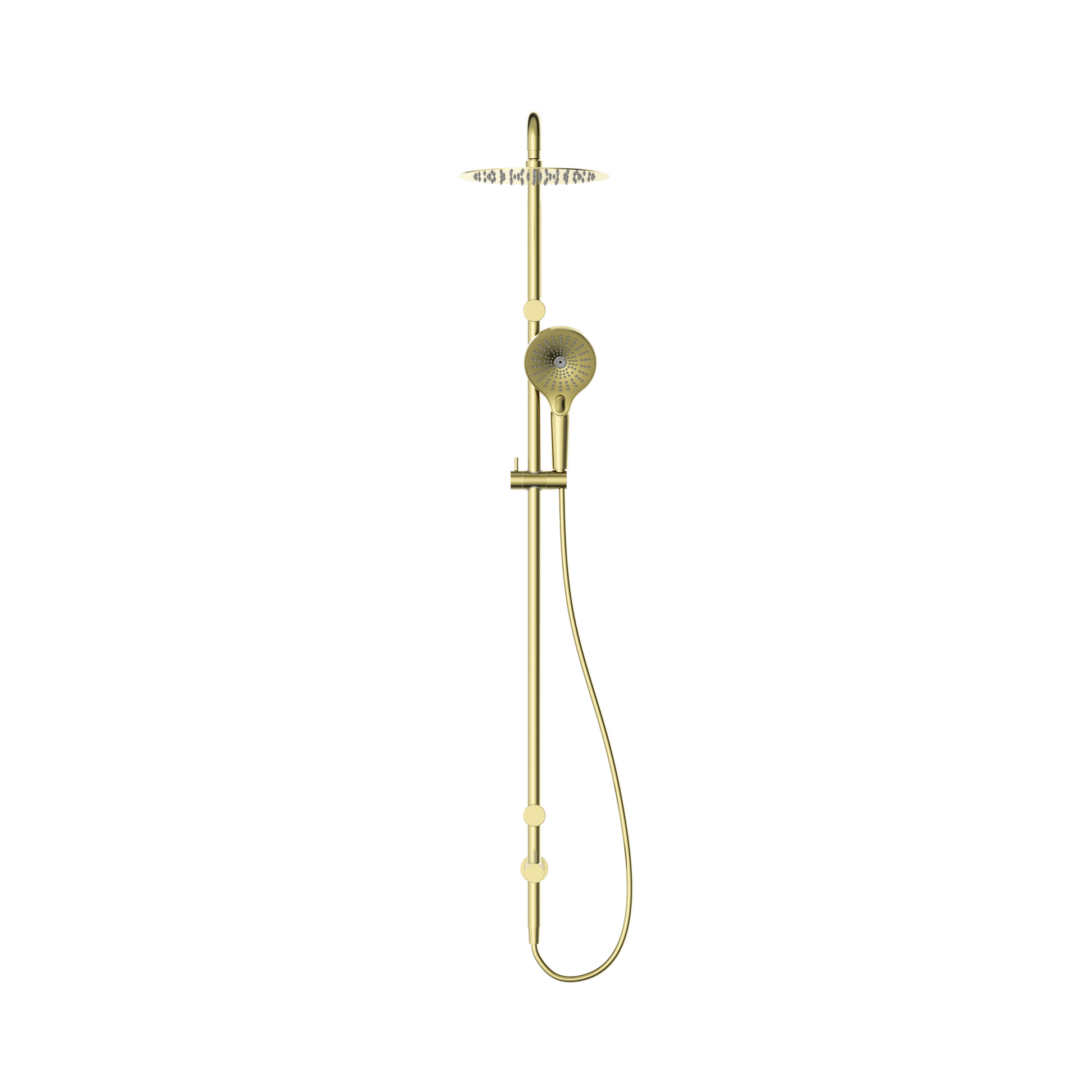 Nero Mecca Care 25mm Grab Rail 900mm Twin Shower Set, Brushed Gold