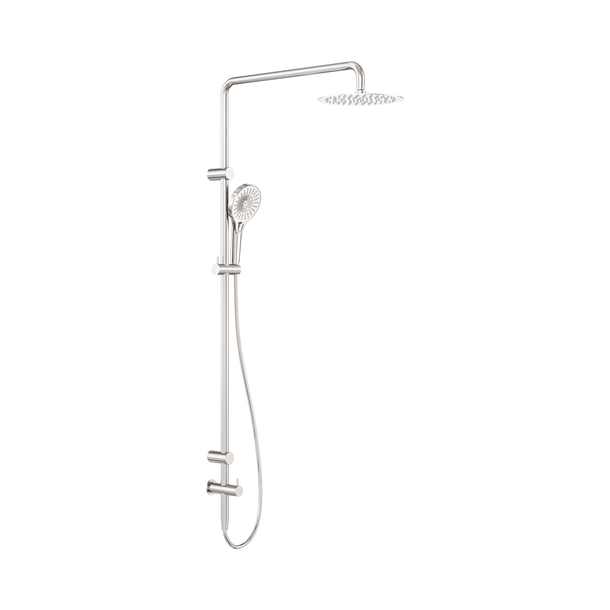 Nero Mecca Care 25mm Grab Rail 900mm Twin Shower Set, Brushed Nickel