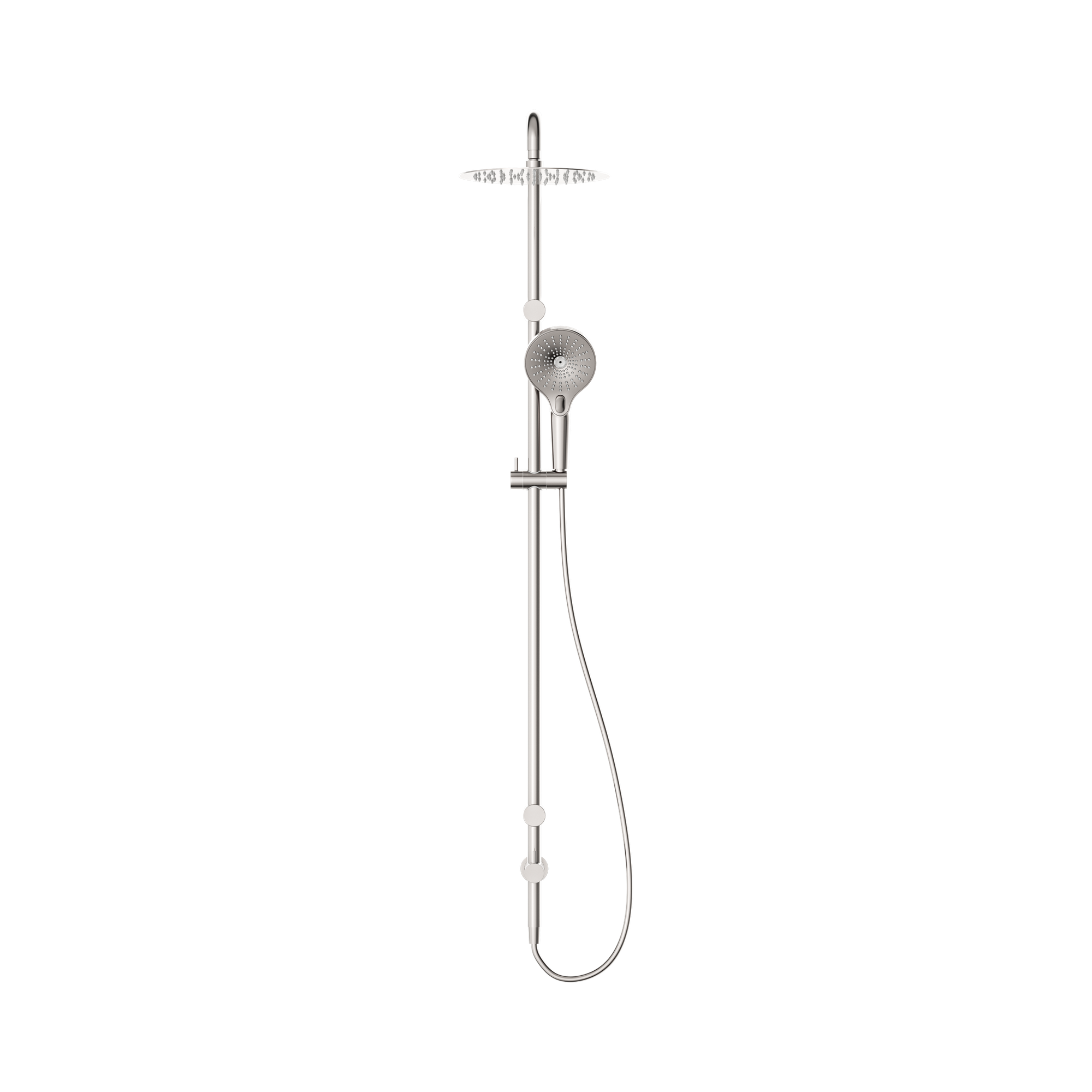 Nero Mecca Care 25mm Grab Rail 900mm Twin Shower Set, Brushed Nickel