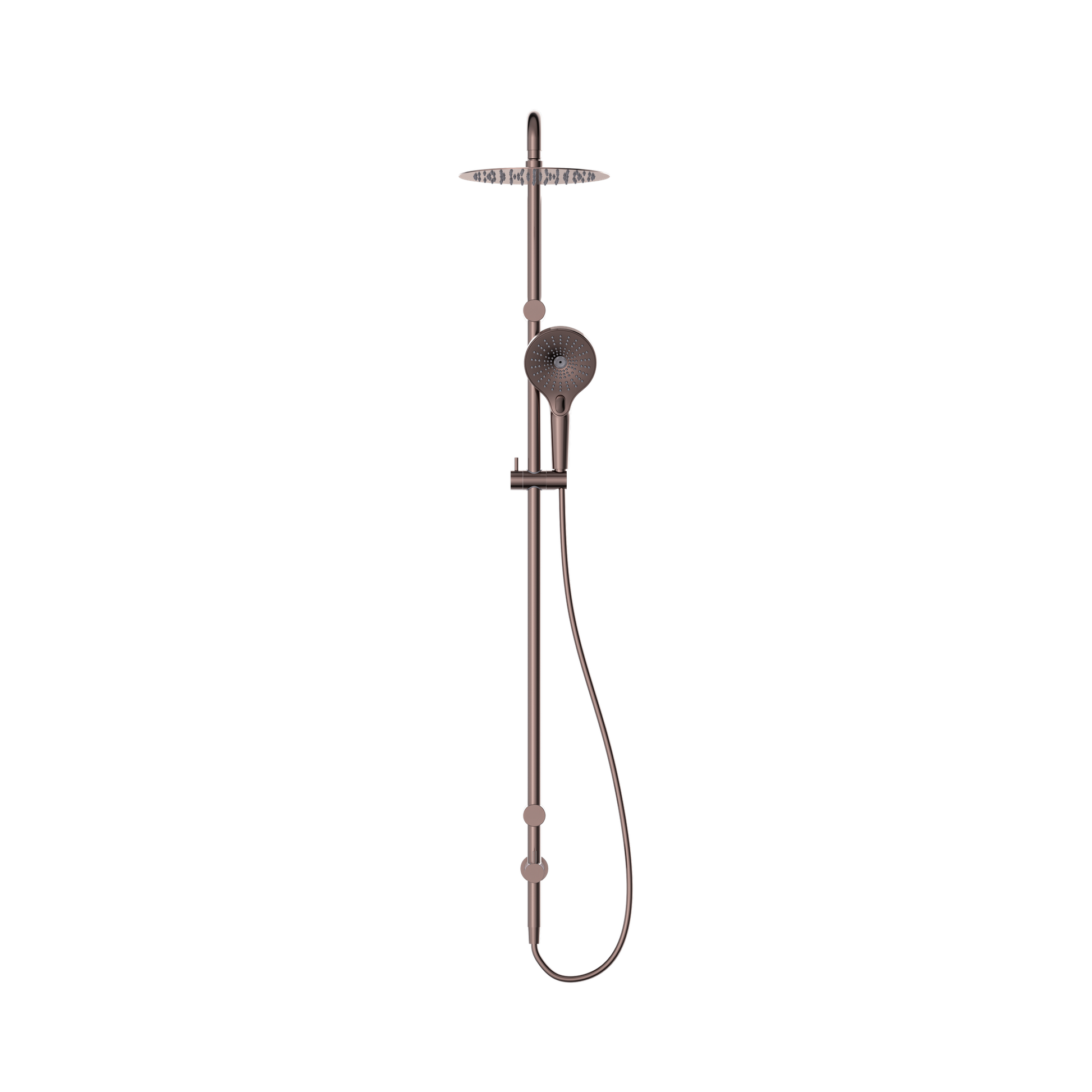 Nero Mecca Care 25mm Grab Rail 900mm Twin Shower Set, Brushed Bronze
