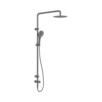 Nero Mecca Care 25mm Grab Rail 900mm Twin Shower Set, Gun Metal