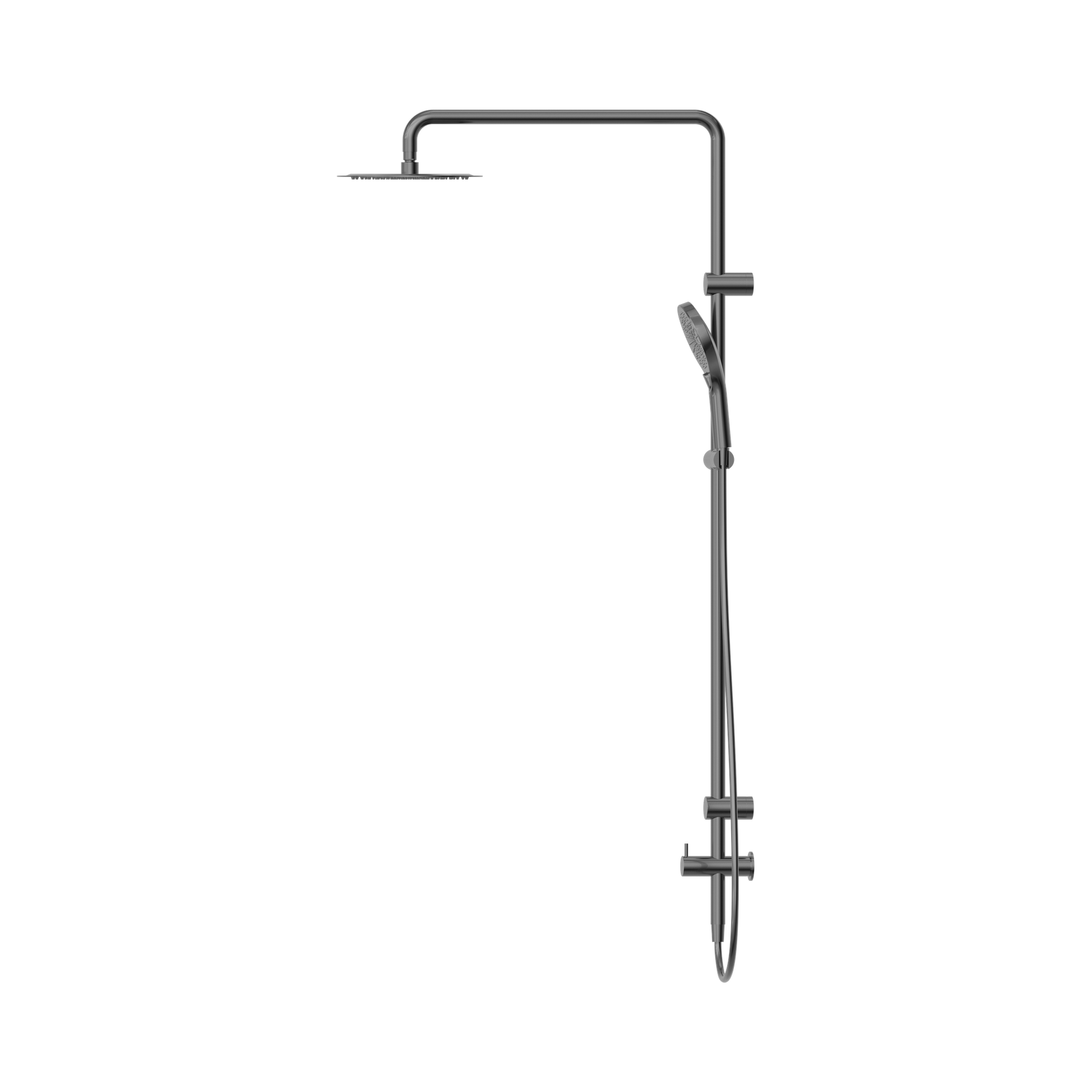 Nero Mecca Care 25mm Grab Rail 900mm Twin Shower Set, Gun Metal