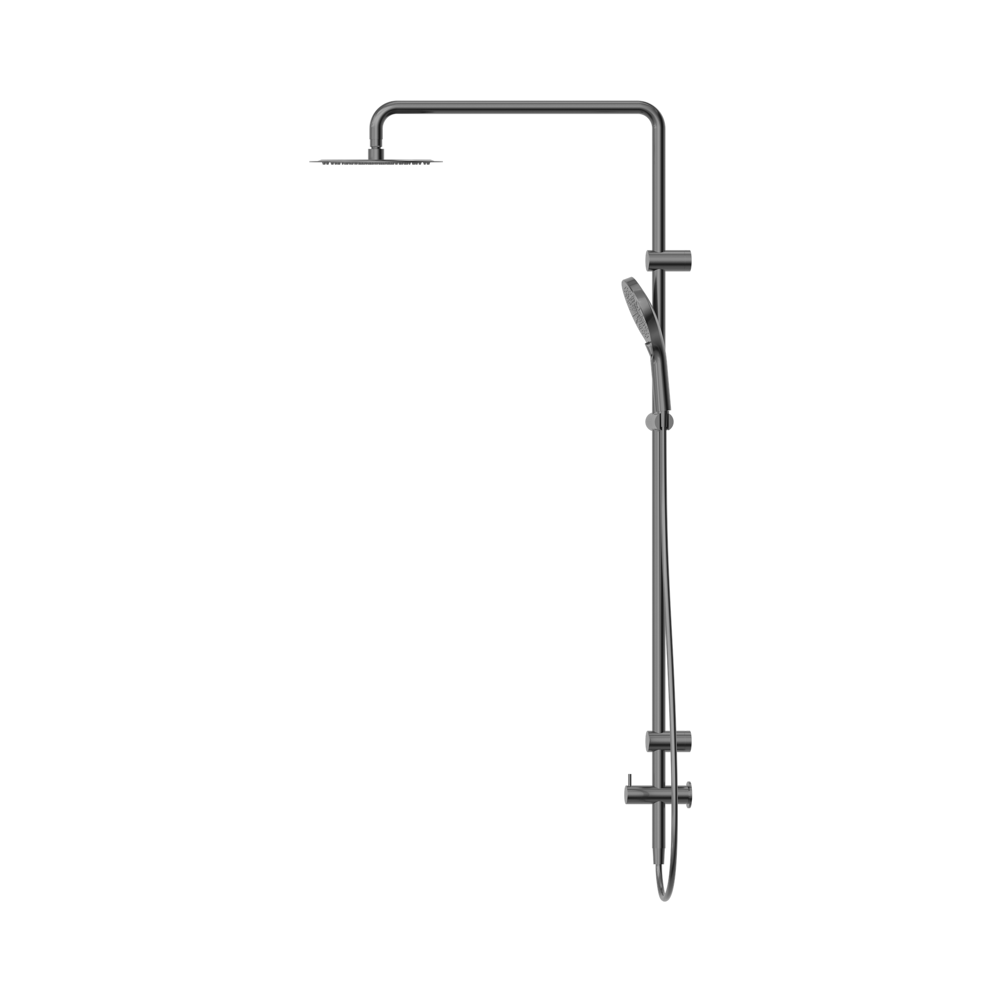 Nero Mecca Care 25mm Grab Rail 900mm Twin Shower Set, Gun Metal