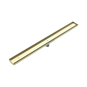 Nero Tile Insert V Channel 900x82mm Floor Grate 50mm Outlet, Brushed Gold