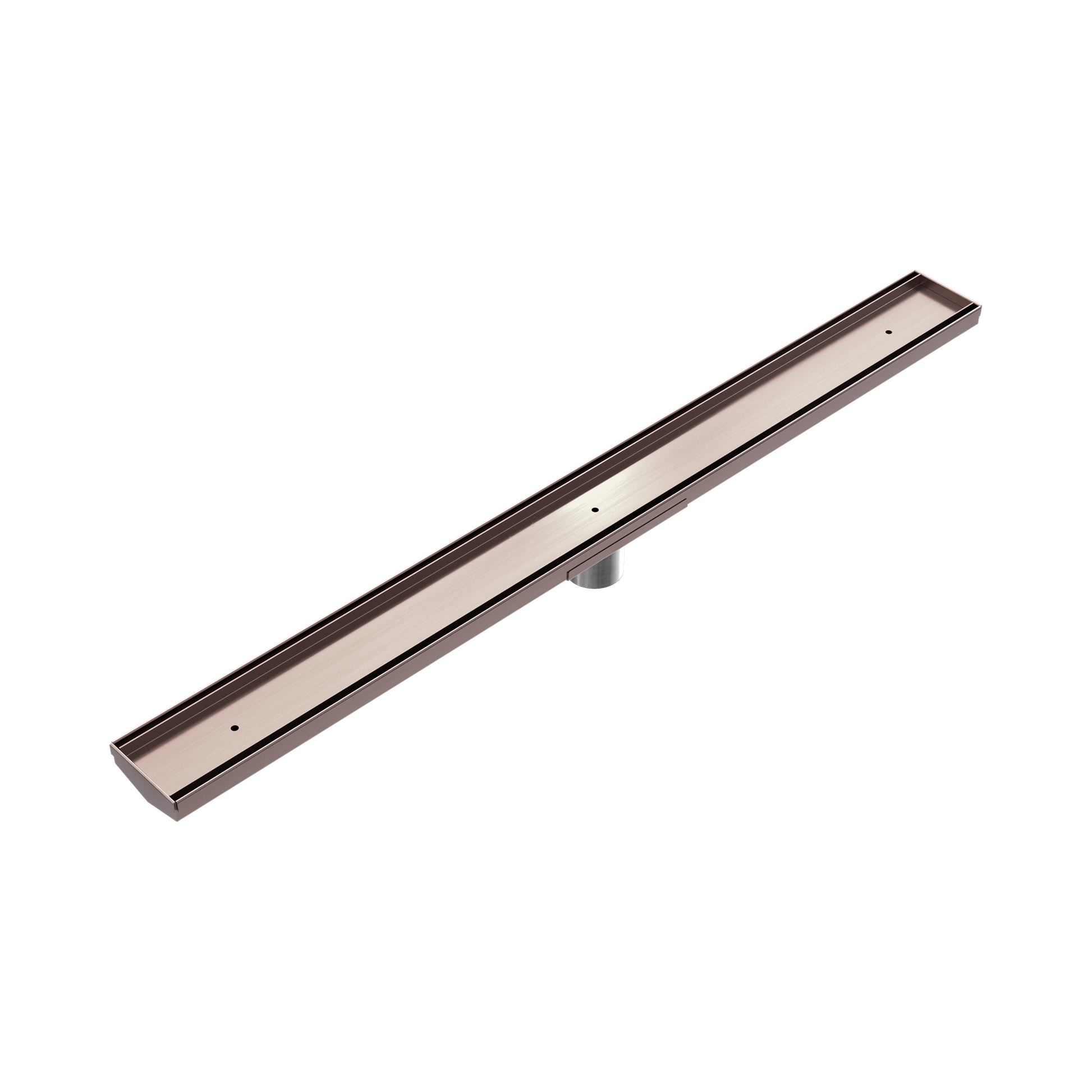 Nero Tile Insert V Channel 900x82mm Floor Grate 50mm Outlet, Brushed Bronze