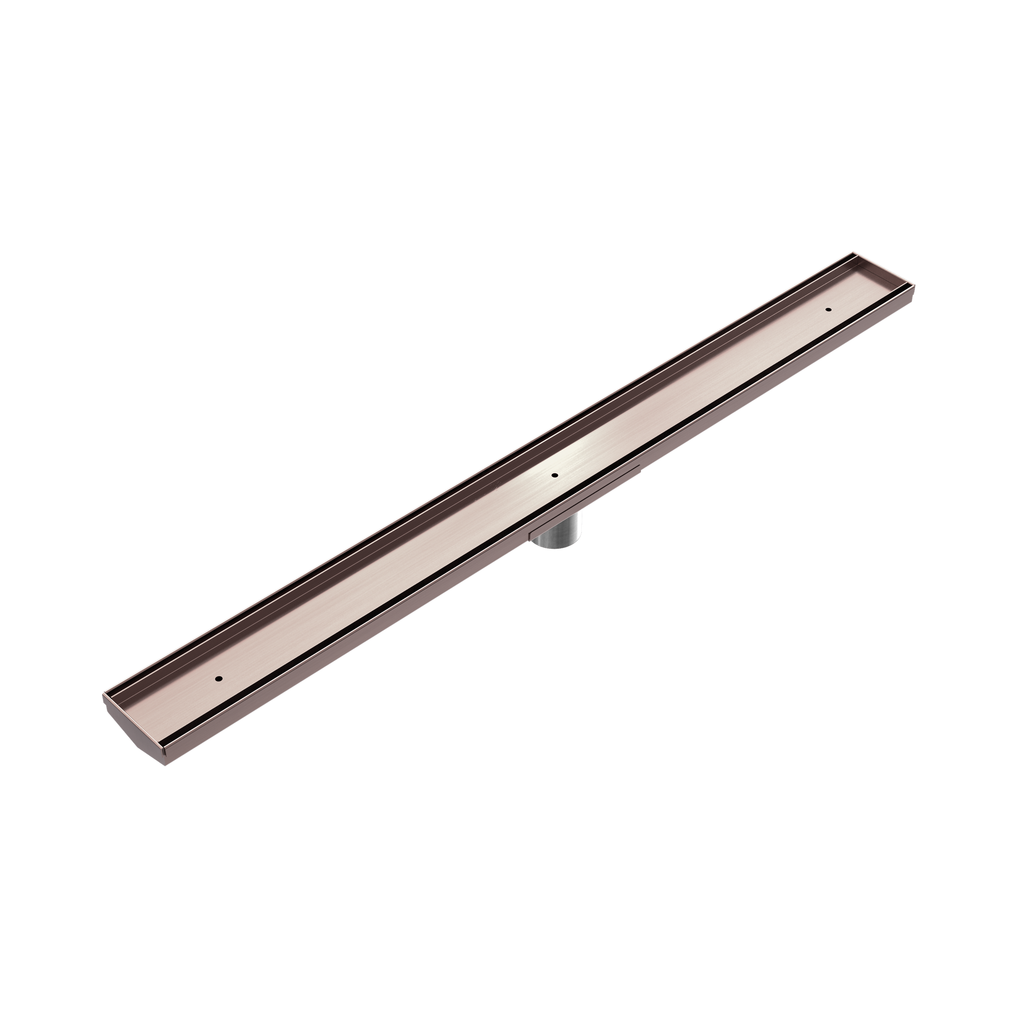 Nero Tile Insert V Channel 900x82mm Floor Grate 50mm Outlet, Brushed Bronze