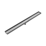 Nero Tile Insert V Channel 900x82mm Floor Grate 50mm Outlet, Gun Metal