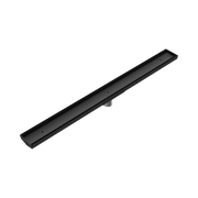 Nero Tile Insert V Channel 900x82mm Floor Grate 50mm Outlet, Matte Black
