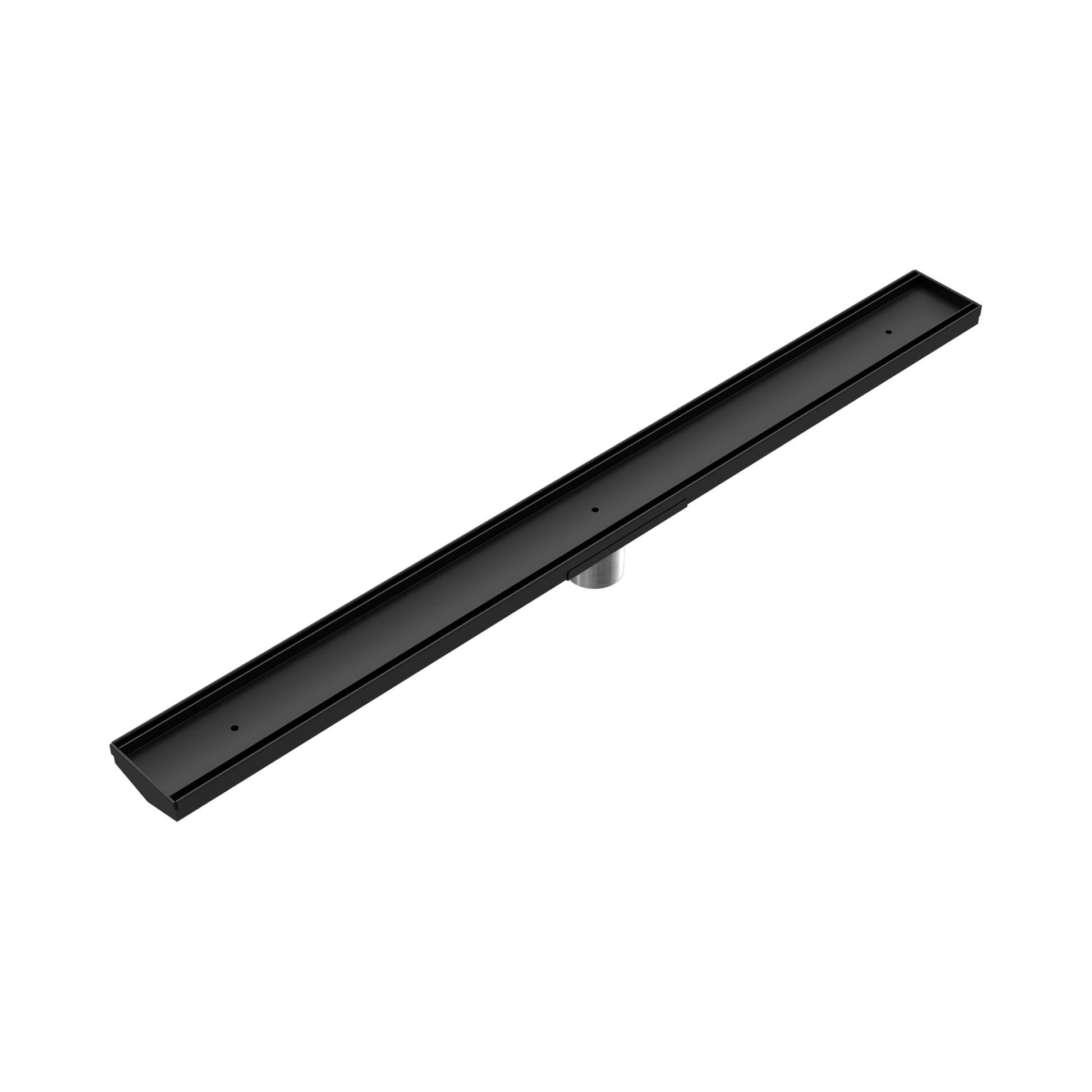 Nero Tile Insert V Channel 900x82mm Floor Grate 50mm Outlet, Matte Black