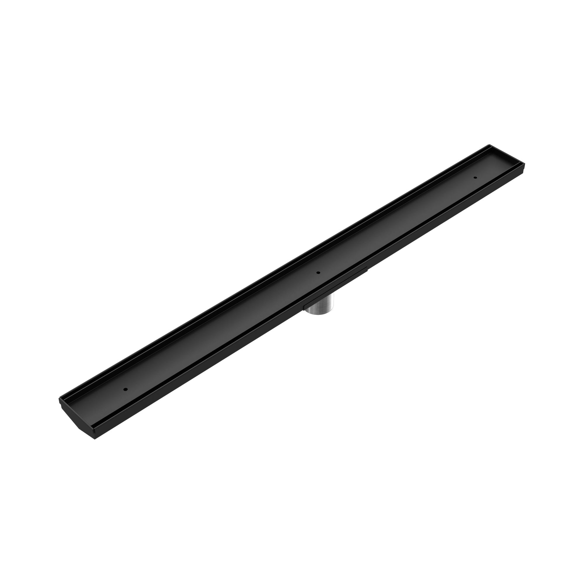 Nero Tile Insert V Channel 900x82mm Floor Grate 50mm Outlet, Matte Black