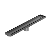 Nero Tile Insert V Channel 600x82mm Floor Grate 50mm Outlet, Gun Metal