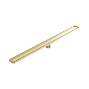 Nero Tile Insert V Channel 1200x82mm Floor Grate 50mm Outlet, Brushed Gold