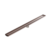 Nero Tile Insert V Channel 1200x82mm Floor Grate 50mm Outlet, Brushed Bronze