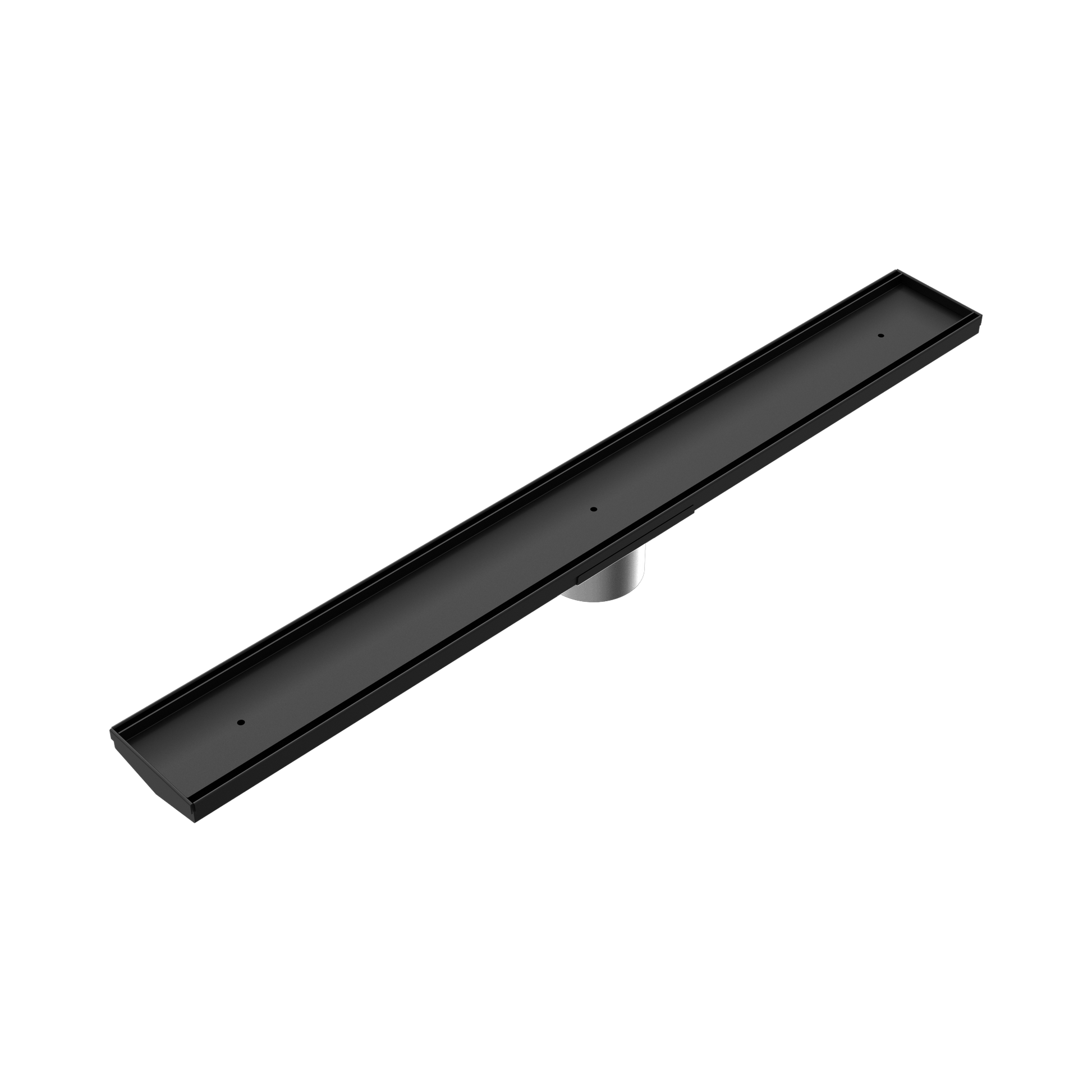 Nero Tile Insert V Channel 800x82mm Floor Grate 50mm Outlet, Matte Black