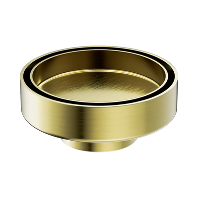 Nero 100mm Round Tile Insert Floor Waste 50mm Outlet, Brushed Gold