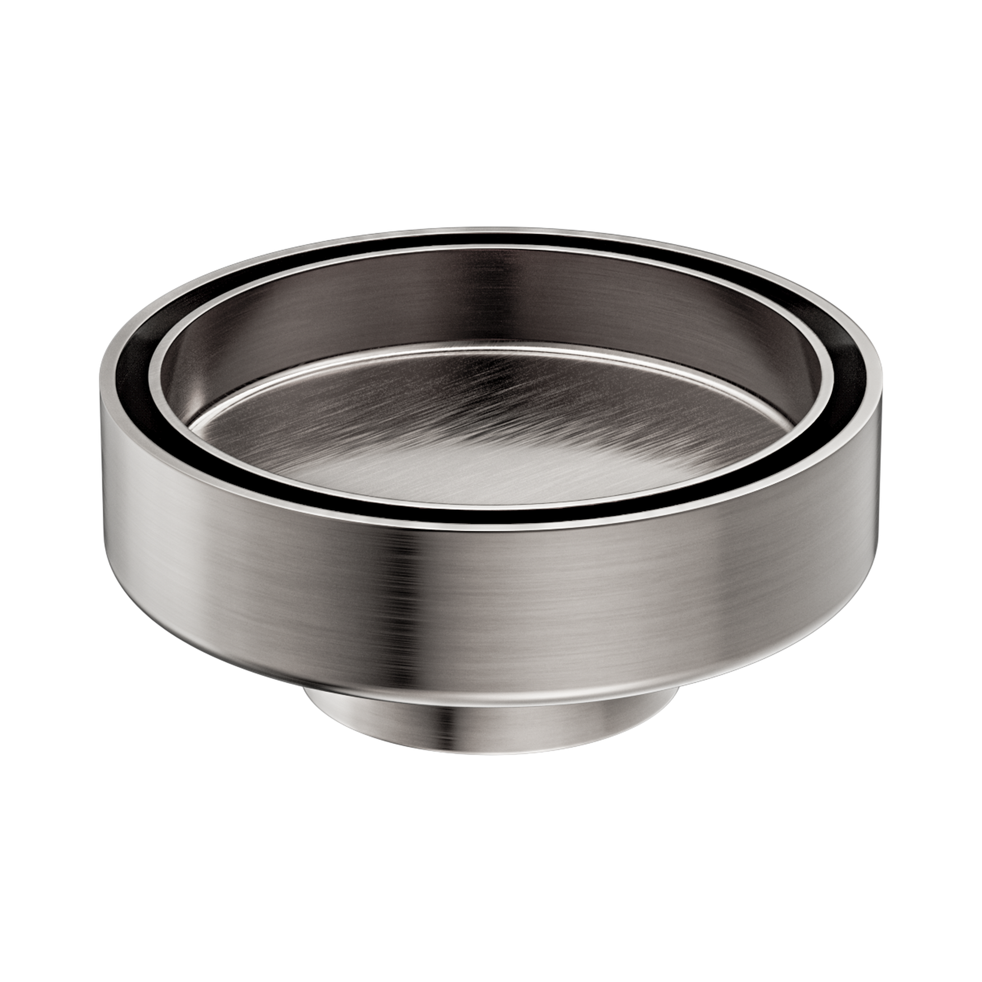 Nero 100mm Round Tile Insert Floor Waste 50mm Outlet, Brushed Nickel