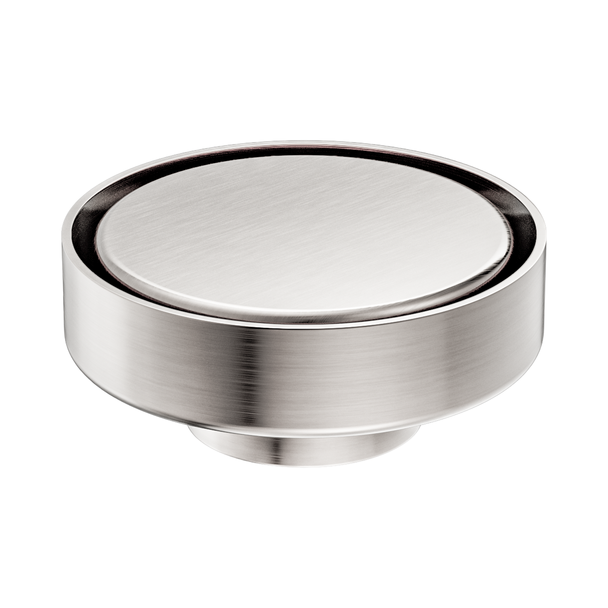Nero 100mm Round Tile Insert Floor Waste 50mm Outlet, Brushed Nickel