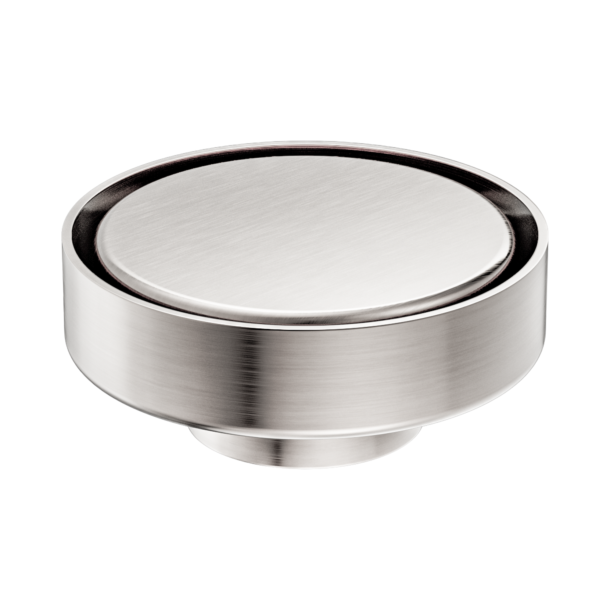 Nero 100mm Round Tile Insert Floor Waste 50mm Outlet, Brushed Nickel