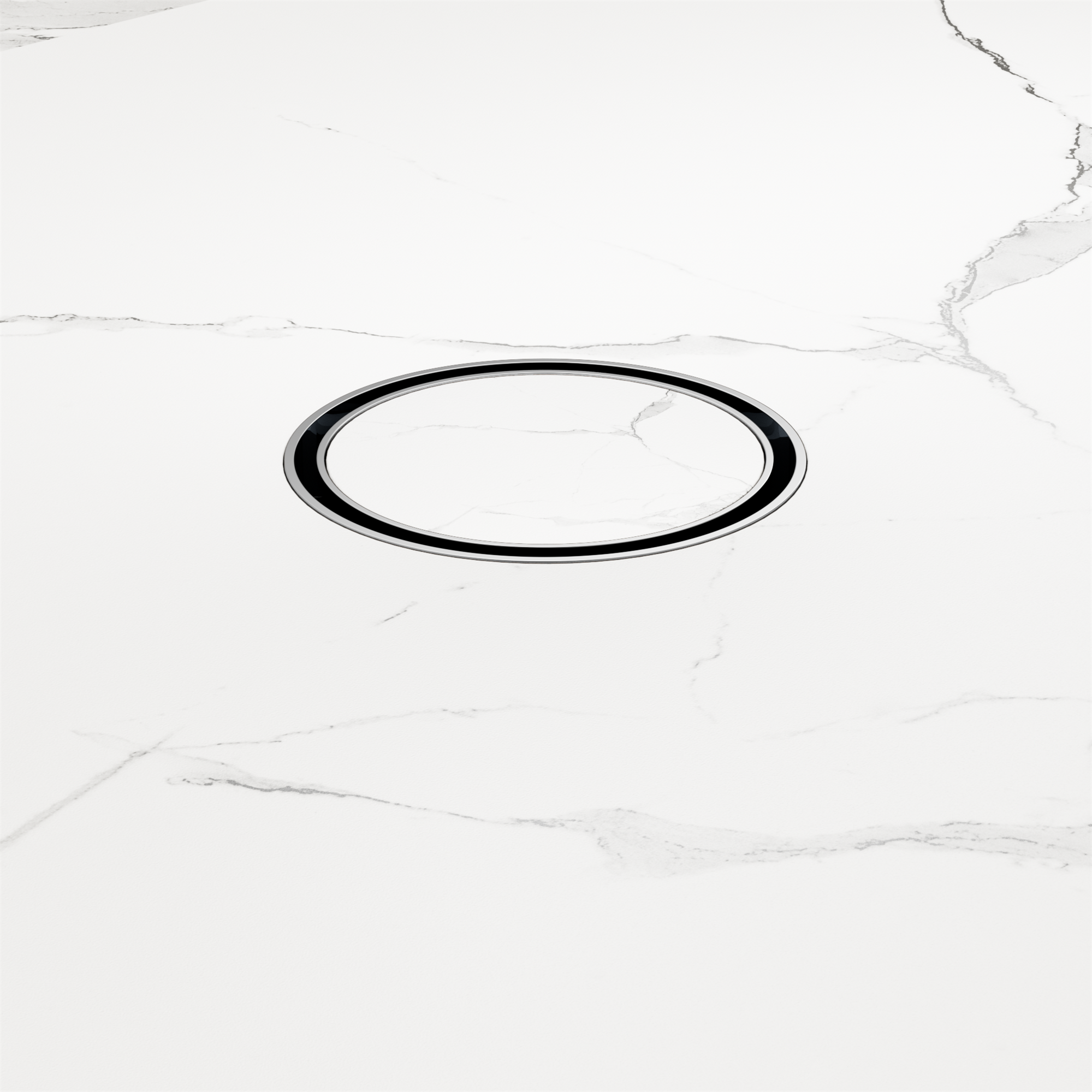 Nero 100mm Round Tile Insert Floor Waste 50mm Outlet, Brushed Nickel