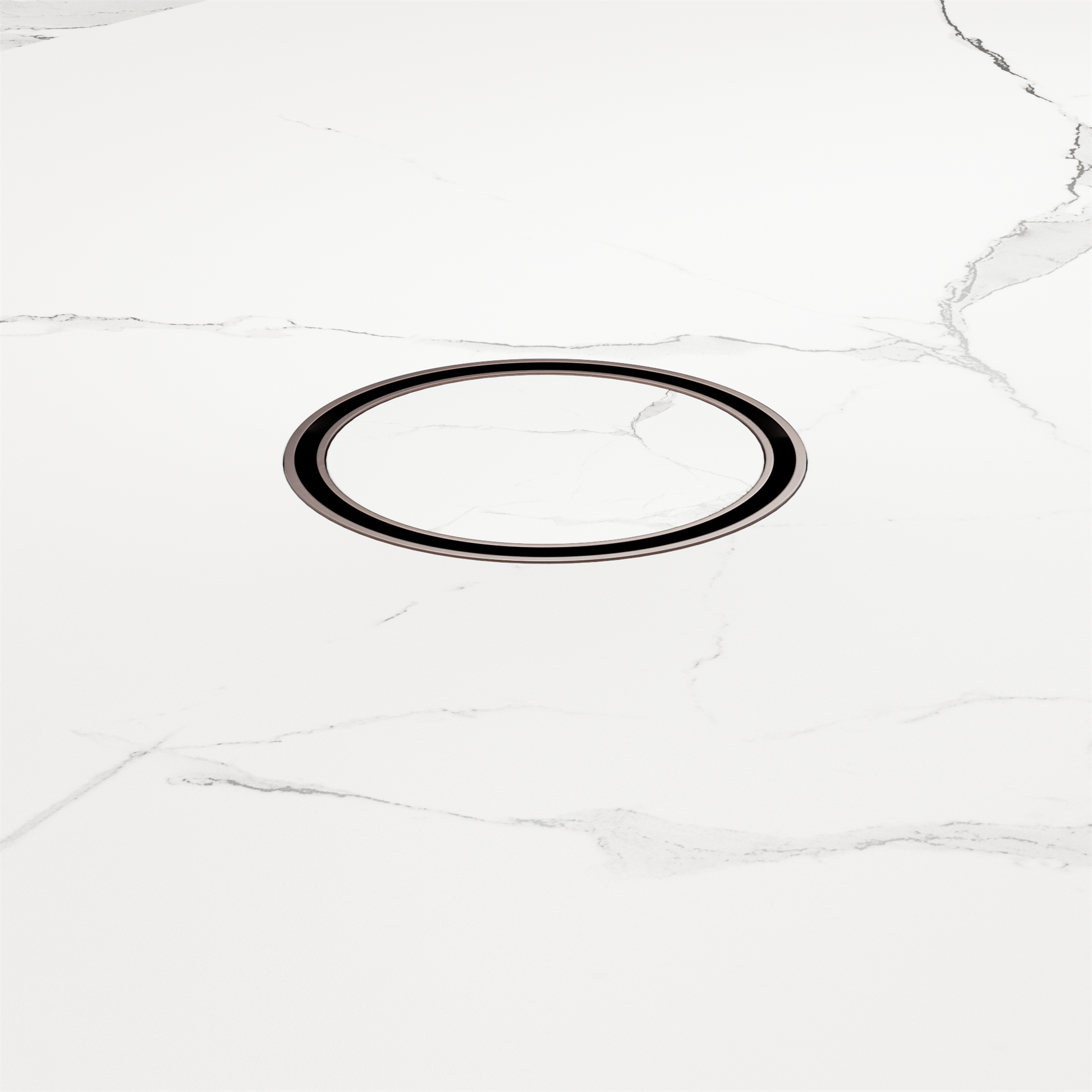 Nero 100mm Round Tile Insert Floor Waste 50mm Outlet, Brushed Bronze