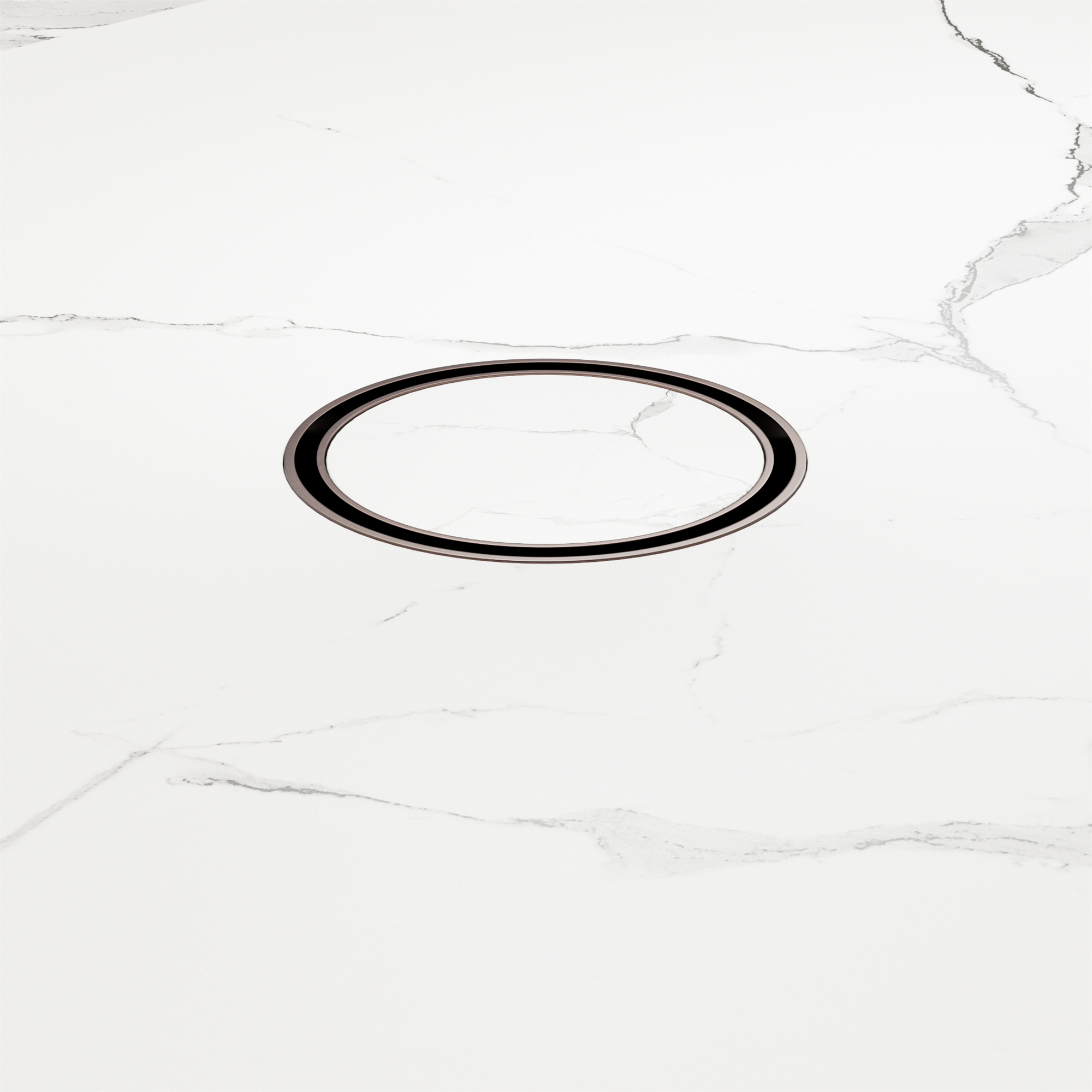 Nero 100mm Round Tile Insert Floor Waste 50mm Outlet, Brushed Bronze