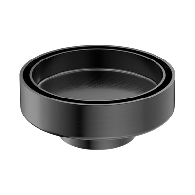 Nero 100mm Round Tile Insert Floor Waste 50mm Outlet, Gun Metal