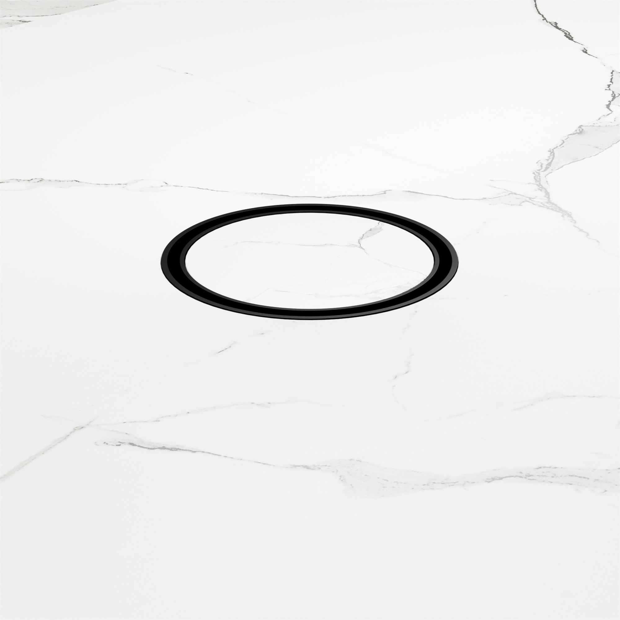 Nero 100mm Round Tile Insert Floor Waste 50mm Outlet, Matte Black