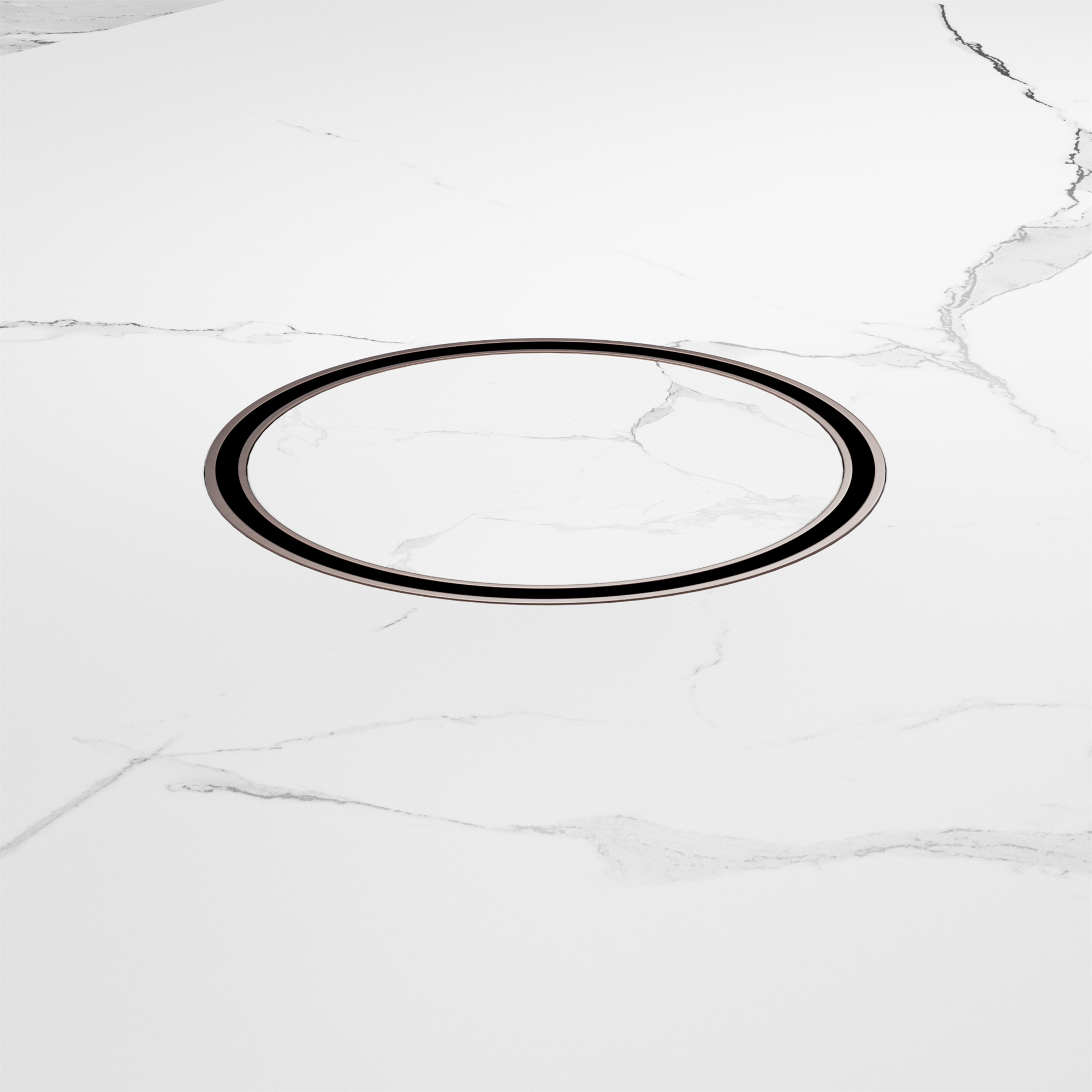 Nero 130mm Round Tile Insert Floor Waste 80mm Outlet, Brushed Bronze