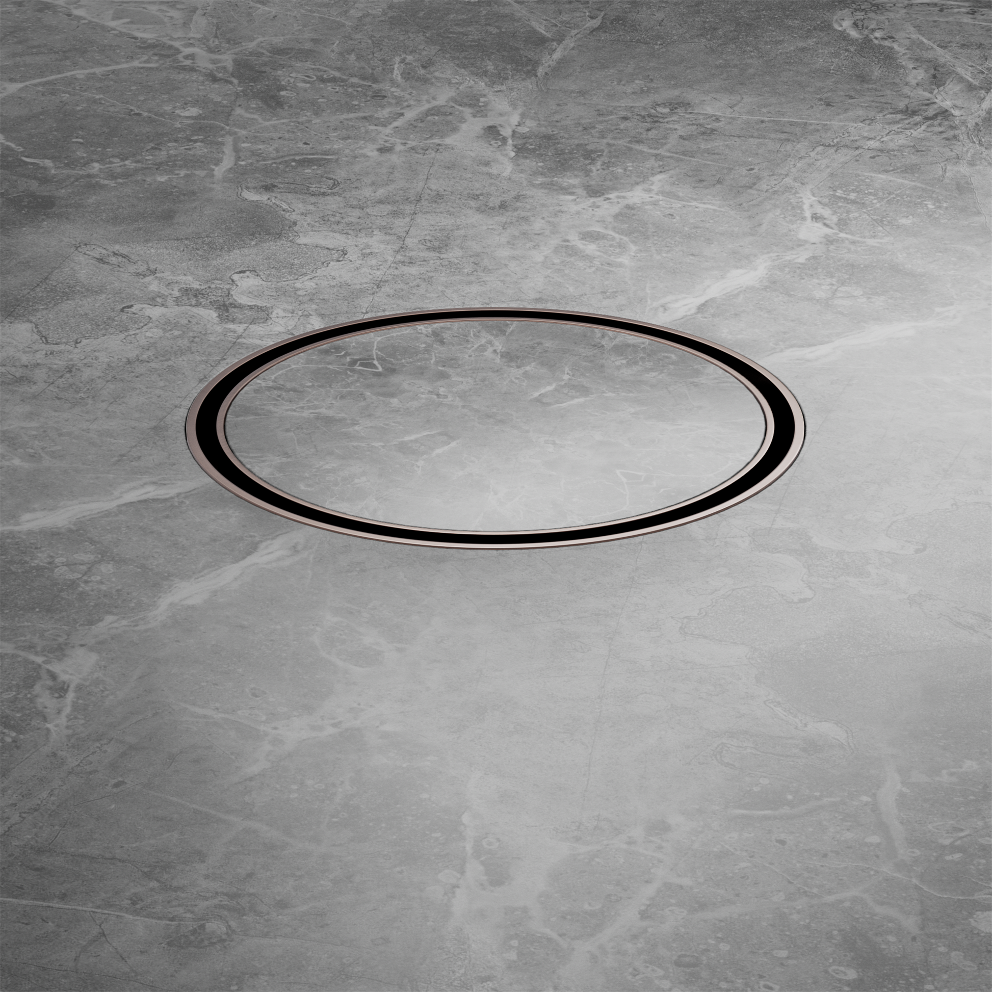 Nero 130mm Round Tile Insert Floor Waste 80mm Outlet, Brushed Bronze